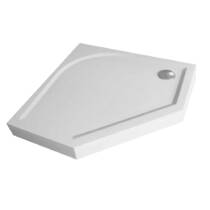 Душовий піддон зі штучного каменю PAA CRAFT 90х90х13,5 см п'ятикутний, білий глянець