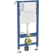 Інсталяція для унітаза Geberit DuofixBasic 458.133.11.3 з кріпленням та клавішою Delta01 білий глянець