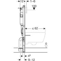 Інсталяція для унітаза Geberit DuofixBasic 458.133.11.3 з кріпленням та клавішою Delta01 білий глянець, фото №4