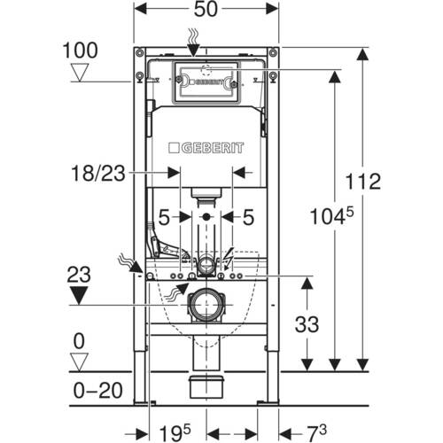 Інсталяція для унітаза Geberit DuofixBasic 458.133.11.3 з кріпленням та клавішою Delta01 білий глянець, фото 3
