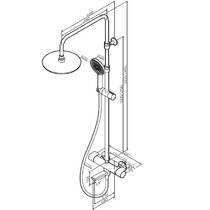 Душова система AM PM X-Joy F0785A522 з термостатом чорний матовий, фото №3