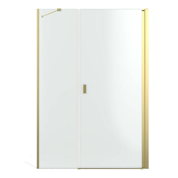 Душові двері в нішу Radaway Nes Brushed Gold DWS 10028100-99-01R, 1000Rx2000, профіль брашоване золото, прозоре скло, розпашні праві, фото 2