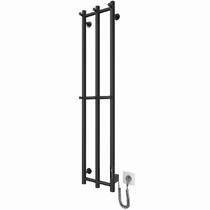 Рушникосушарка електрична Mario e-INOX Соле 1170х250 TR 2.0 K (2.13.046354.BM) з набором для прихованого підключення, чорний матовий, фото №2