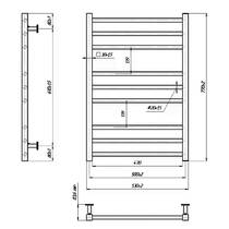 Рушникосушарка Mario INOX Преміум Класік 770х530/500, cатин, фото №4