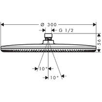 Верхний душ Hansgrohe Raindance Alive S 24520340 300 1jet черный матовый хром, фото №3