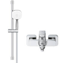 Змішувач для ванни Grohe Cubeo BF101813TC з душовим набором, хром, фото №2