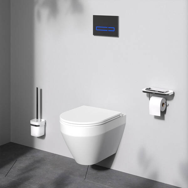 Унітаз підвісний AM PM Spirit V2.0 AquaSpin CSB1900SC з сидінням мікроліфт, білий