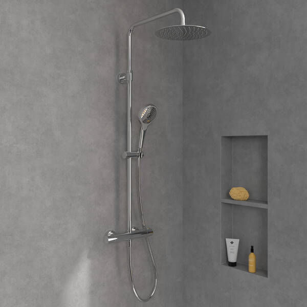 TVS10900500061/TVS109005UK061 Verve Showers Душова система з термостатом, хром