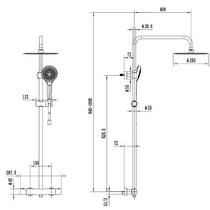 Душевая система с термостатом Villeroy & Boch Verve Showers TVS10900500061 / TVS109005UK061 хром, фото №3