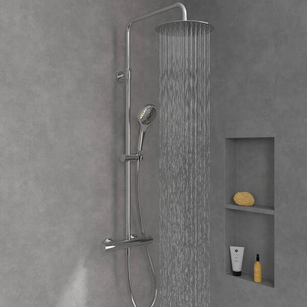 TVS10900500061/TVS109005UK061 Verve Showers Душова система з термостатом, хром — фото 8