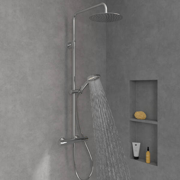 TVS10900500061/TVS109005UK061 Verve Showers Душова система з термостатом, хром — фото 7
