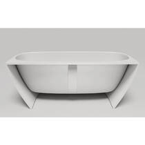 Ванна из искусственного камня WGT Water Stone DEA WALL 163х82 см, белый глянец, фото №4