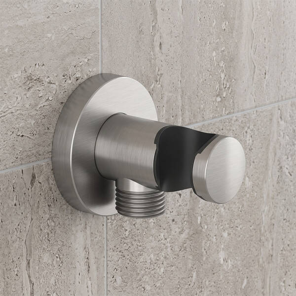 Шлангове підключення Kludi A-QA 60547N5-00 з тримачем для душу, brushed nickel