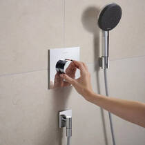 Змішувач прихованого монтажу для душу Hansgrohe Ecostat Comfort E 33711000 з термостатом, хром, фото №5
