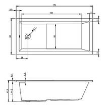 Ванна акрилова Riho Lusso Plus B006001005 170х80 см, фото №3
