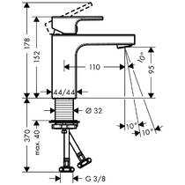 Змішувач для раковини Hansgrohe Vernis Shape 71569000 хром, фото №3