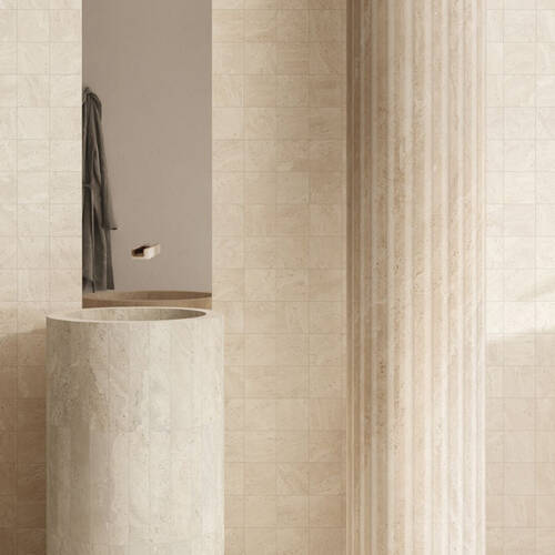Керамограніт Emil Ceramica Dual Travertine Enns Dt.Pa White 10x10 см, фото 1