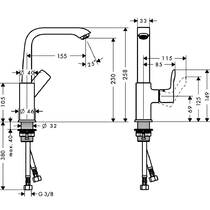 Смеситель для раковины Hansgrohe Metris 31081000 хром, фото №2