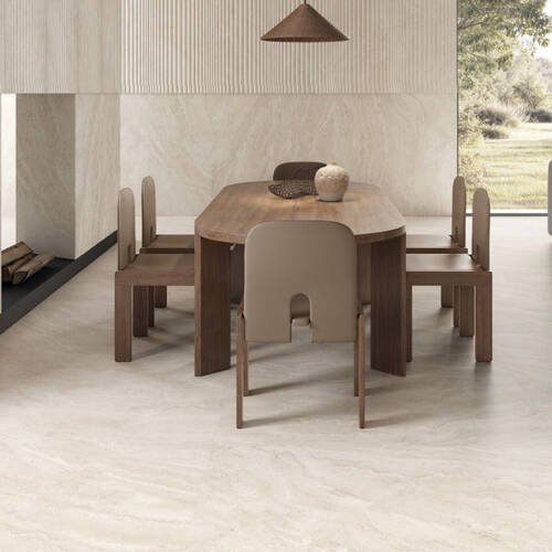 Керамограніт Emil Ceramica Dual Travertine Enpw Poro Apperto White 60х120 см, фото 3