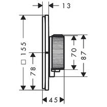 Смеситель скрытого монтажа для душа с термостатом Axor ShowerSelect ID 36754140 бронза (наружная часть), фото №3