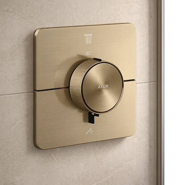 Змішувач прихованого монтажу для душу з термостатом Axor ShowerSelect ID 36754140 бронза (зовнішня частина), фото 1