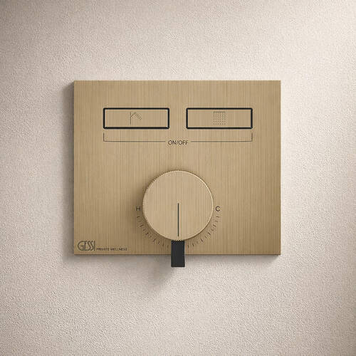Смеситель скрытого монтажа Gessi Hi-Fi 63079-726 теплая бронза (наружная часть), фото 1