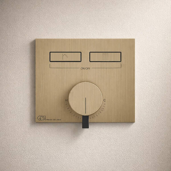 Смеситель скрытого монтажа Gessi Hi-Fi 63079-726 теплая бронза (наружная часть), фото 1