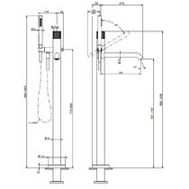 Смеситель для ванны Gessi Intreccio 70128-726 напольный, теплая бронза, фото №2