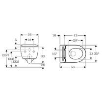 Унітаз підвісний Geberit Smyle Round 503.226.01.1  із кришкою Soft Close, QuickRelease, фото №3