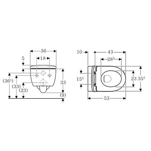 Унітаз підвісний Geberit Smyle Round 503.226.01.1  із кришкою Soft Close, QuickRelease, фото 3