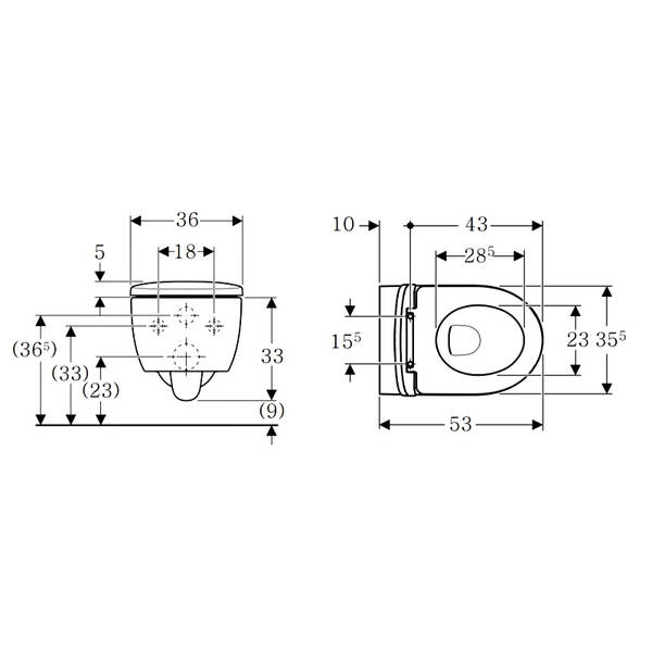 Унітаз підвісний Geberit Smyle Round 503.226.01.1  із кришкою Soft Close, QuickRelease, фото 3