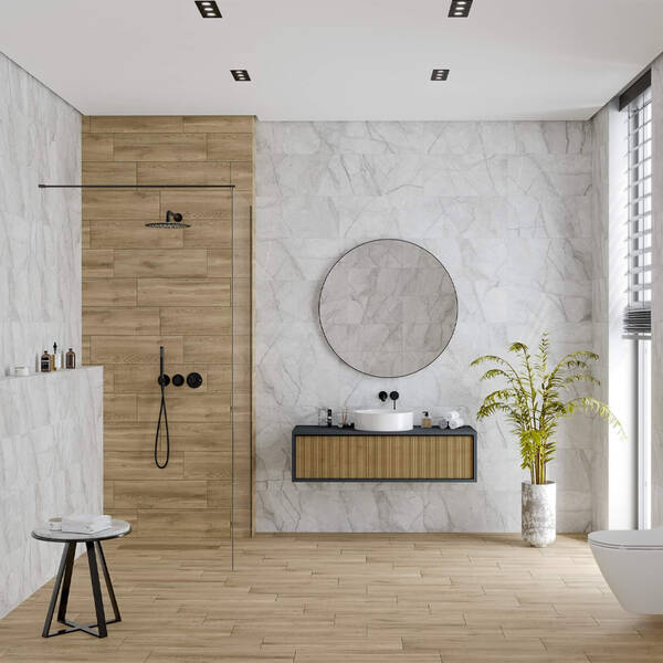 Плитка Golden Tile Florentine Marble світло-сірий FMG051 30х60 см, фото 5