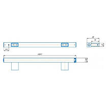 Рушникосушарка електрична Маріо Аккордо-I 30х630/85 20 Вт чорний матовий, фото №3
