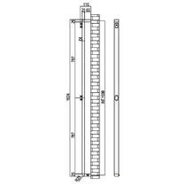 Рушникосушарка електрична Margaroli Panorama 686/L 1600 мм 30 Вт нікель чорний матовий, фото №3