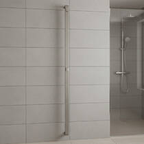 Рушникосушарка електрична Margaroli Panorama 686/L 1600 мм 30 Вт нікель чорний матовий, фото №1