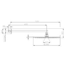 Верхній душ Bossini Cosmo H70596I00094009 з тримачем, нікель матовий, фото №3