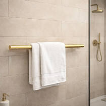 Рушникосушарка електрична Маріо Нота-І 30х630/85 20 Вт золото сатин, фото №1