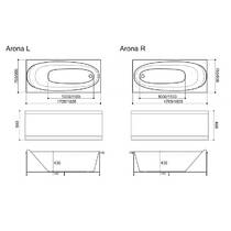Ванна гидромассажная акриловая WGT Rialto Arona 180x90 см, фото №3