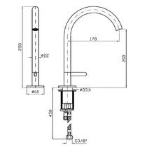 Змішувач для раковини Zucchetti ZIS2812.P21 колір шоколад матовий, фото №3