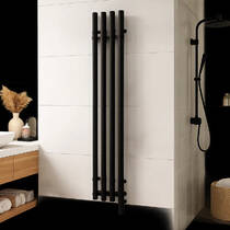 Рушникосушарка електрична Terma Rolo-Hanger E 1200x205 300 Вт чорний матовий, фото №1