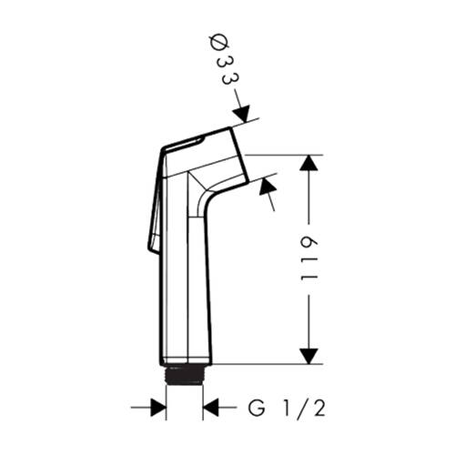 Гигиенический душ Hansgrohe Bidette 29338000 хром, фото 3