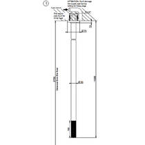 Вилив для раковини Gessi Inciso 58199-708 зі стелі, мідь матовий, фото №3