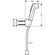 Гігієнічний душ Hansgrohe Bidette S 29238000 з тримачем, хром, фото №3