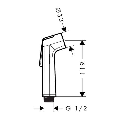 Гигиенический душ Hansgrohe Bidette 29338670 черный матовый, фото 3
