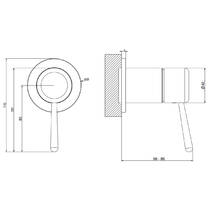Змішувач прихованого монтажу для душу Gessi Goccia 33019-845 темна бронза, фото №3