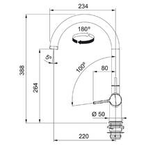 Смеситель для кухни Franke Active J 115.0653.398 черный матовый, фото №3