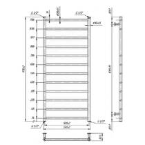 Полотенцесушитель водяной Mario INOX Флэт 1170х530/500 сатин, фото №3