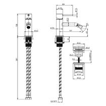 Змішувач для біде Bossini TEO Z00702000094005 сатинований нікель, фото №3
