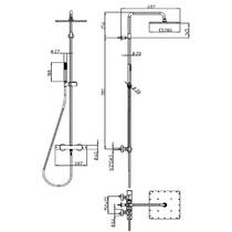 Душевая система с термостатом Bossini Cosmo L10219000094008 сатинированный никель, фото №3