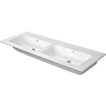 Раковина подвійна Duravit ME by Starck 2336130060 130 см без отворів під змішувач, білий, фото №2